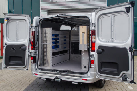 Zevim Vehicle Racking System for Opel Vivaro. Could also be used in the Fiat Talento, Renault Traffic and Nissan NV300.